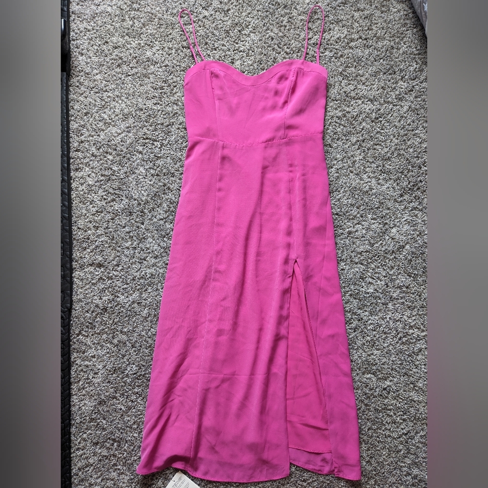 Abercrombie & Fitch Elegant Pink Spaghetti Strap Dress